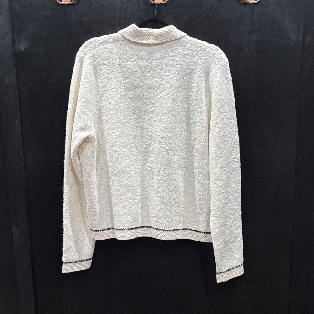 J. Crew Cream Textured Blazer with Gold Accents - Picture 2 of 10